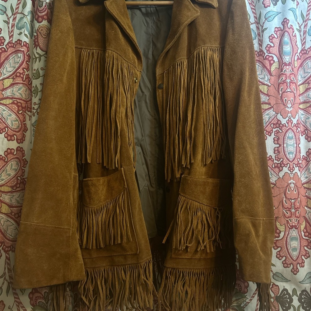 Gorgeous Vintage Leather Suede Lariat Jacket - Picture 3 of 4